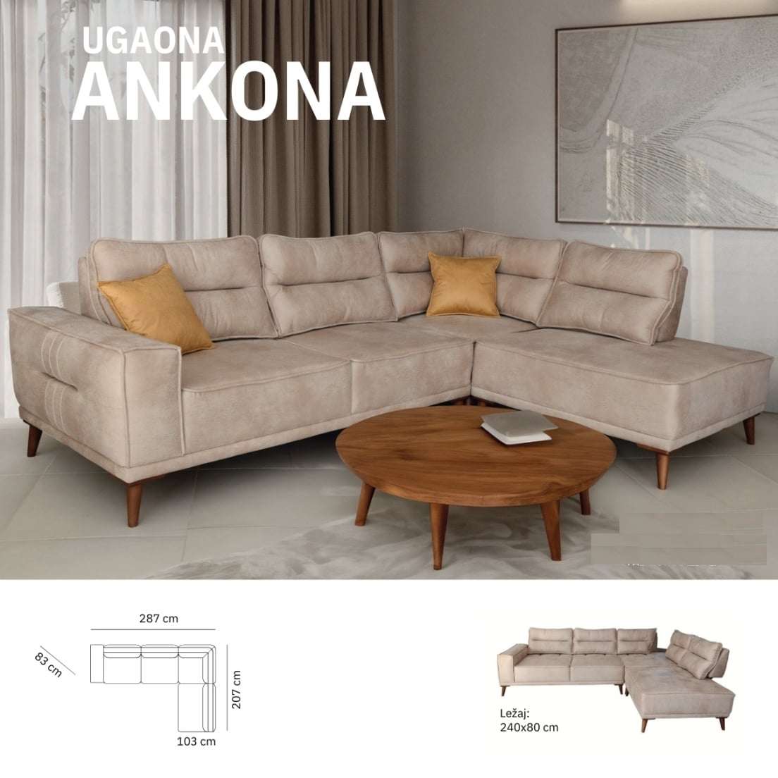 Ugaona garnitura ANKONA